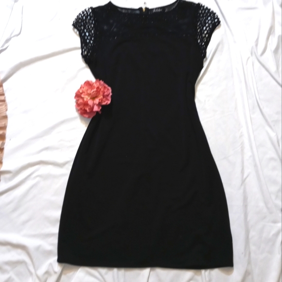 Scarlett Dresses & Skirts - Cute! SL fashions black mesh cut out dress size 12